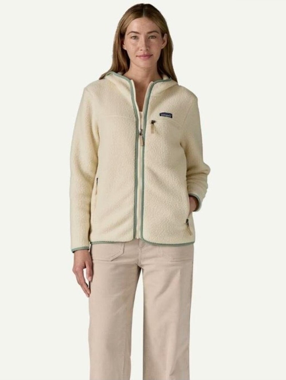 Patagonia Women's Retro Pile Hoody Cream Size Small